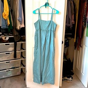 Uniqlo M turquoise linen dress